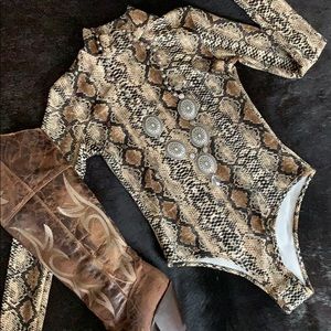 Python Snake Print Bodysuit